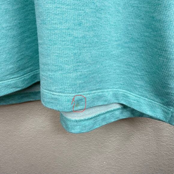 L.L Bean Hoodie Women's MP Mint Rugby Popover Sweatshirt Boating Nautical Beach - Picture 9 of 14